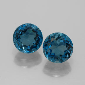 Achetez naturel ct bleue topaze gems, coupe roude, en provenance brésil chez gemselect. en stock, livraison internationale!
