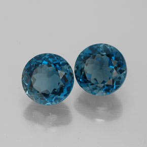 Achetez naturel ct bleue topaze gems, coupe roude, en provenance brésil chez gemselect. en stock, livraison internationale!