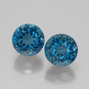 Achetez naturel ct bleue topaze gems, coupe roude, en provenance brésil chez gemselect. en stock, livraison internationale!