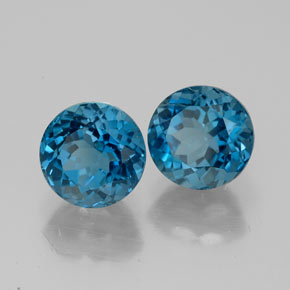 Achetez naturel ct bleue topaze gems, coupe roude, en provenance brésil chez gemselect. en stock, livraison internationale!