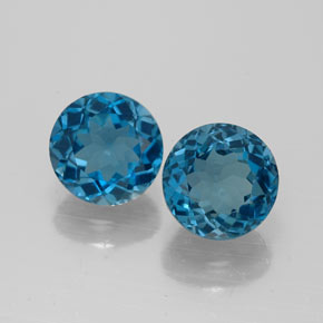 Achetez naturel ct bleue topaze gems, coupe roude, en provenance brésil chez gemselect. en stock, livraison internationale!