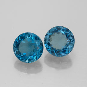 Achetez naturel ct bleue topaze gems, coupe roude, en provenance brésil chez gemselect. en stock, livraison internationale!