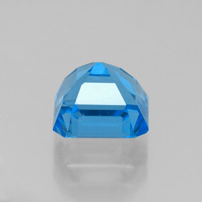 Topaze bleue naturelle taille émeraude, 2,23 ct, VS-SI