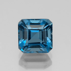 Topaze bleue naturelle taille émeraude, 2,58 ct, VVS