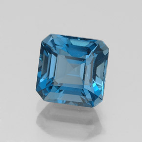 Topaze bleue naturelle taille émeraude, 2,58 ct, VVS