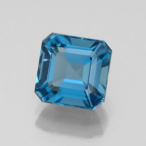 Topaze bleue naturelle taille émeraude, 2,44 ct, VS