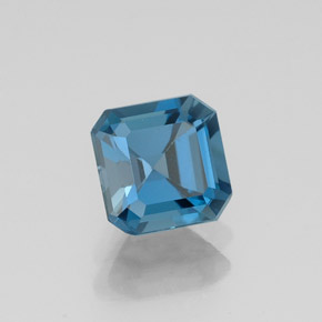 Topaze bleue naturelle taille émeraude, 1,30 ct, VVS-VS