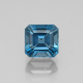 Topaze bleue naturelle taille émeraude, 1,44 ct, VVS-VS