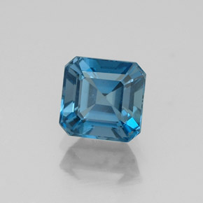 Topaze bleue naturelle taille émeraude, 1,44 ct, VVS-VS