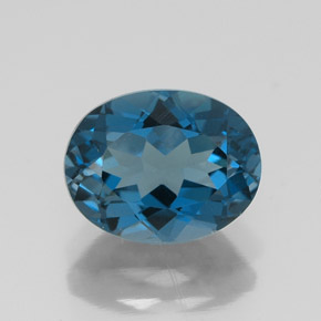 Topaze bleue naturelle coupe ovale, 2,61 ct, VVS-VS