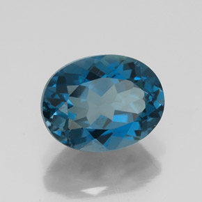 Topaze bleue naturelle coupe ovale, 2,61 ct, VVS-VS