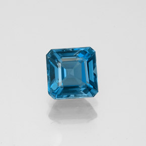 Topaze bleue naturelle taille émeraude, 1,37 ct, VVS-VS