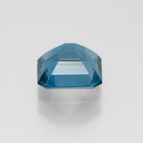 Topaze bleue naturelle taille émeraude, 1,23 ct, VS