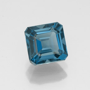 Topaze bleue naturelle taille émeraude, 1,35 ct, VVS