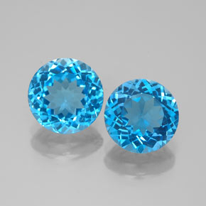 Achetez naturel ct bleue topaze gems, coupe roude, en provenance brésil chez gemselect. en stock, livraison internationale!