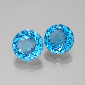 Achetez naturel ct bleue topaze gems, coupe roude, en provenance brésil chez gemselect. en stock, livraison internationale!