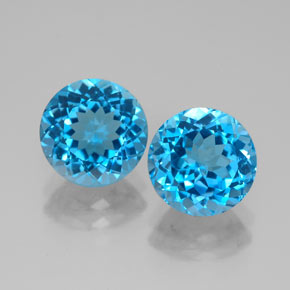 Achetez naturel ct bleue topaze gems, coupe roude, en provenance brésil chez gemselect. en stock, livraison internationale!
