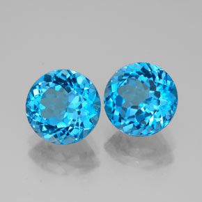 Achetez naturel ct bleue topaze gems, coupe roude, en provenance brésil chez gemselect. en stock, livraison internationale!