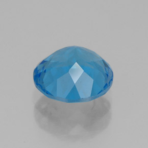 Topaze bleue naturelle coupe roude, 2,29 ct, VVS