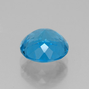 Topaze bleu suisse naturelle coupe roude, 2,46 ct, VVS