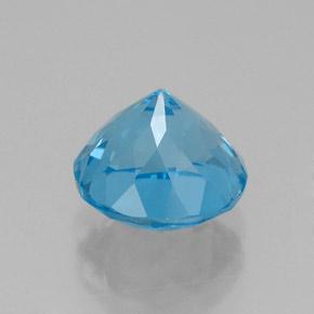 Topaze bleue naturelle coupe roude, 2,78 ct, VVS