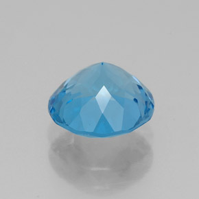 Topaze bleue naturelle coupe roude, 2,24 ct, VVS