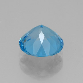 Topaze bleue naturelle coupe roude, 2,21 ct, VVS