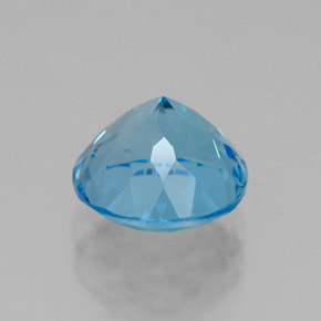 Topaze bleue naturelle coupe roude, 2,59 ct, VVS