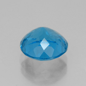 Topaze bleue naturelle coupe roude, 2,69 ct, VVS