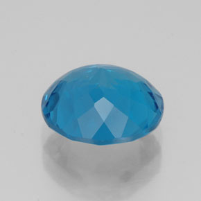 Topaze bleue naturelle coupe roude, 3,15 ct, VVS