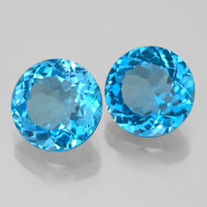 Achetez naturel ct bleue topaze gems, coupe roude, en provenance brésil chez gemselect. en stock, livraison internationale!