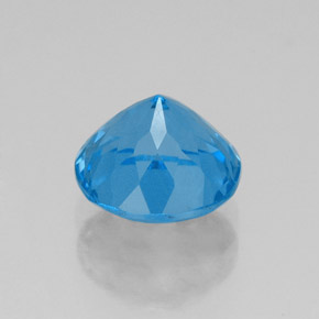 Topaze bleue naturelle coupe roude, 2,80 ct, VVS