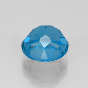Topaze bleue naturelle coupe roude, 4,17 ct, VVS-VS