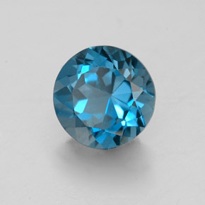 Topaze bleue naturelle coupe roude, 1,98 ct, VVS