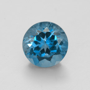 Topaze bleue naturelle coupe roude, 2,03 ct, VVS