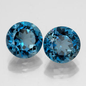 Achetez naturel ct bleue topaze gems, coupe roude, en provenance brésil chez gemselect. en stock, livraison internationale!