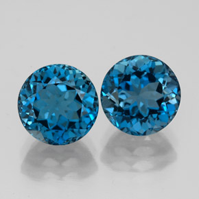 Achetez naturel ct bleue topaze gems, coupe roude, en provenance brésil chez gemselect. en stock, livraison internationale!
