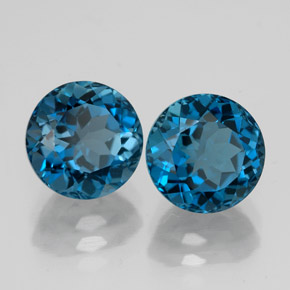 Achetez naturel ct bleue topaze gems, coupe roude, en provenance brésil chez gemselect. en stock, livraison internationale!
