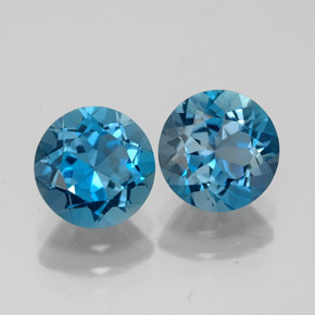 Achetez naturel ct bleue topaze gems, coupe roude, en provenance brésil chez gemselect. en stock, livraison internationale!