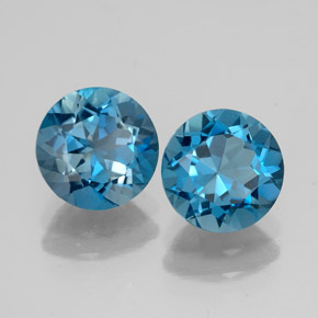 Achetez naturel ct bleue topaze gems, coupe roude, en provenance brésil chez gemselect. en stock, livraison internationale!