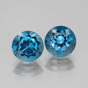 Achetez naturel ct bleue topaze gems, coupe roude, en provenance brésil chez gemselect. en stock, livraison internationale!