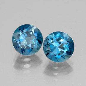 Achetez naturel ct bleue topaze gems, coupe roude, en provenance brésil chez gemselect. en stock, livraison internationale!