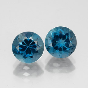 Achetez naturel ct bleue topaze gems, coupe roude, en provenance brésil chez gemselect. en stock, livraison internationale!