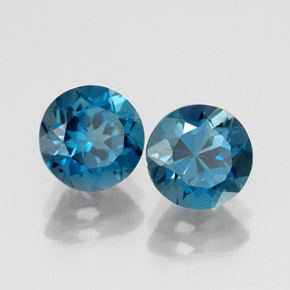 Achetez naturel ct bleue topaze gems, coupe roude, en provenance brésil chez gemselect. en stock, livraison internationale!