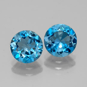 Achetez naturel ct bleue topaze gems, coupe roude, en provenance brésil chez gemselect. en stock, livraison internationale!