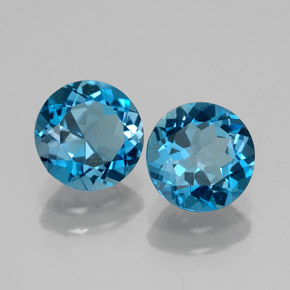 Achetez naturel ct bleue topaze gems, coupe roude, en provenance brésil chez gemselect. en stock, livraison internationale!