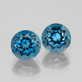 Achetez naturel ct bleue topaze gems, coupe roude, en provenance brésil chez gemselect. en stock, livraison internationale!