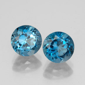 Achetez naturel ct bleue topaze gems, coupe roude, en provenance brésil chez gemselect. en stock, livraison internationale!