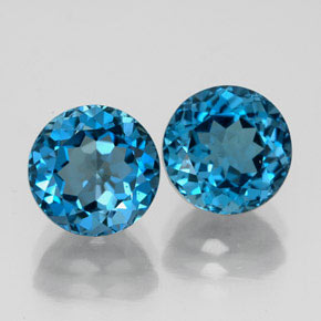 Achetez naturel ct bleue topaze gems, coupe roude, en provenance brésil chez gemselect. en stock, livraison internationale!