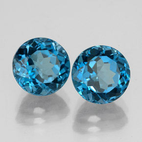 Achetez naturel ct bleue topaze gems, coupe roude, en provenance brésil chez gemselect. en stock, livraison internationale!